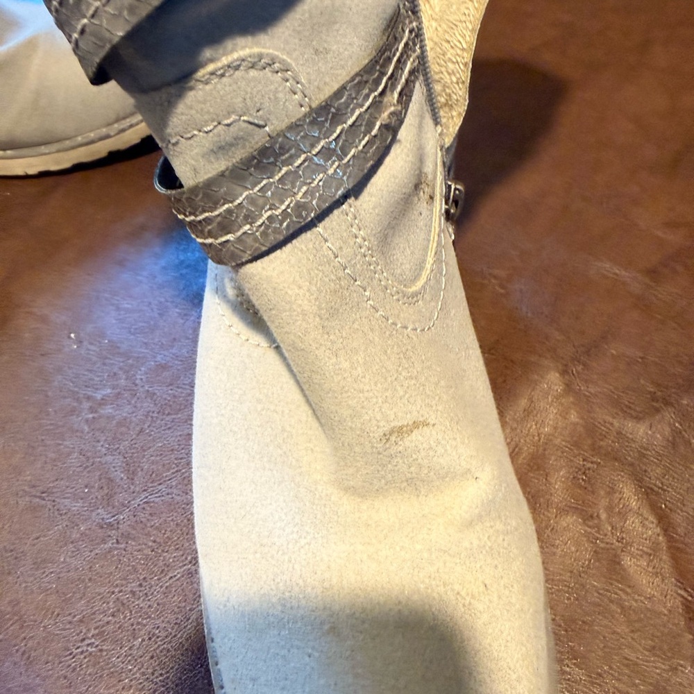 Spring Step Women's light gray Ankle Boots with Faux Fur Lining - Picture 5 of 6